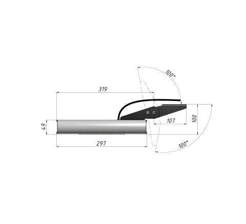 LGT-Prom-Sirius-35 прожектор-2 габаритные размеры